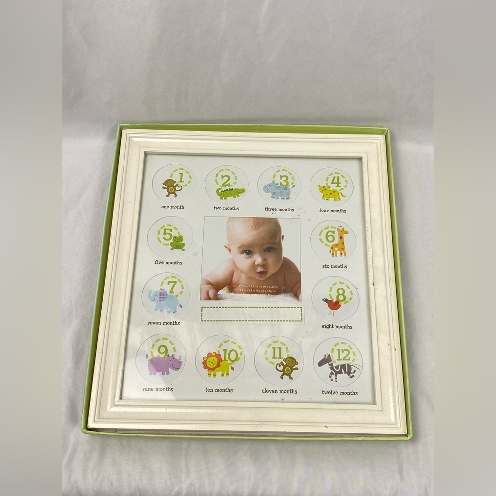 NWT Stepping Stones Baby Milestone Growth White Frame